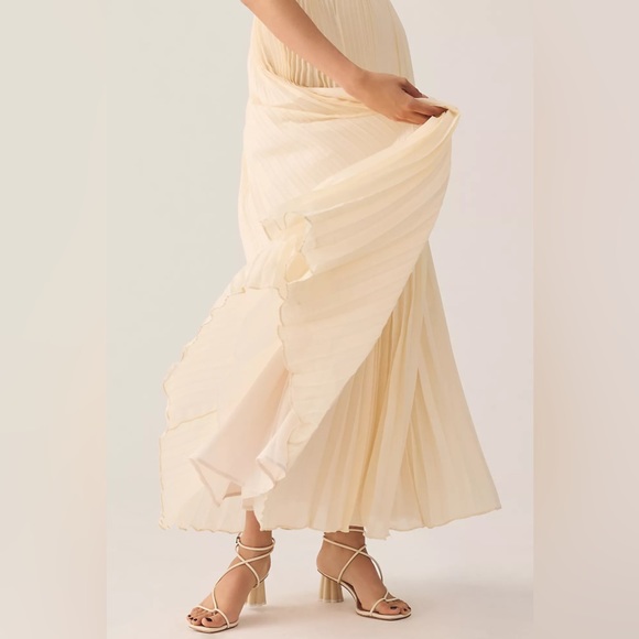 Anthropologie Forever That Girl One-Shoulder Pleated Maxi Dress - Picture 8 of 13